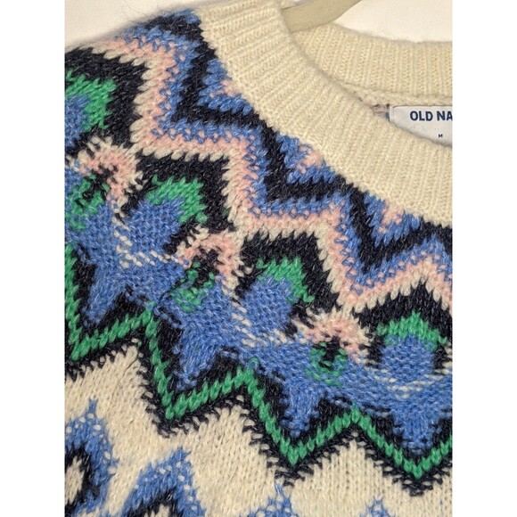 Nordic Fair Isle Sweater Sz M Festive Thick Cozy Ski Winter Chunky Cottagecore - Picture 7 of 11